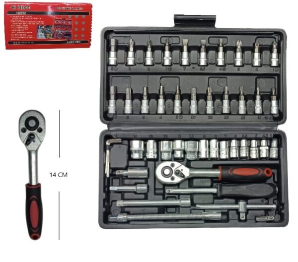 SET DE LLAVE TUBO 46PCS