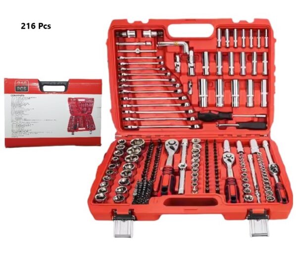 SET DE LLAVE TUBO 216PCS