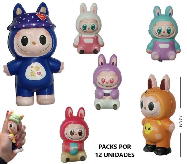 LABUBU SQUISHI ANTIESTRES PACKS X12U