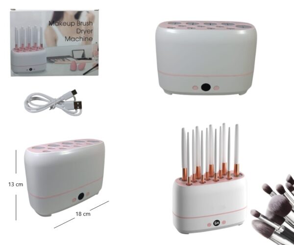 MAQUINA SECADORA DE BROCHAS MAQUILLAJE