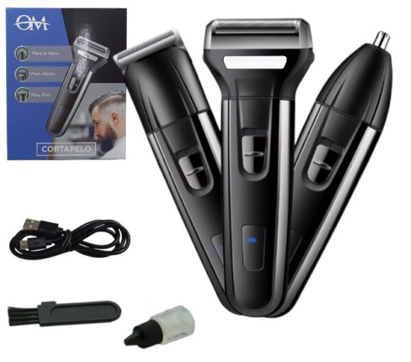 CORTA BARBA 3 EN 1 RECARGABLE