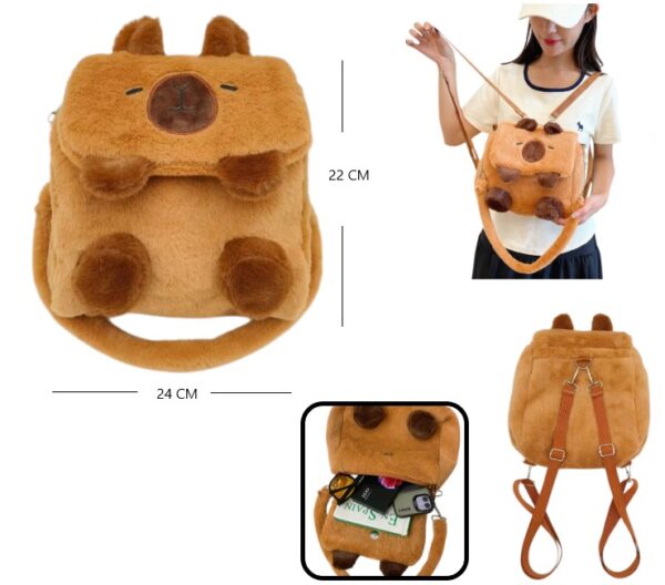 MOCHILA DE PELUCHE CAPYBARA