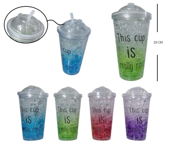 VASO ACRILICO DOBLE PARED COLORES