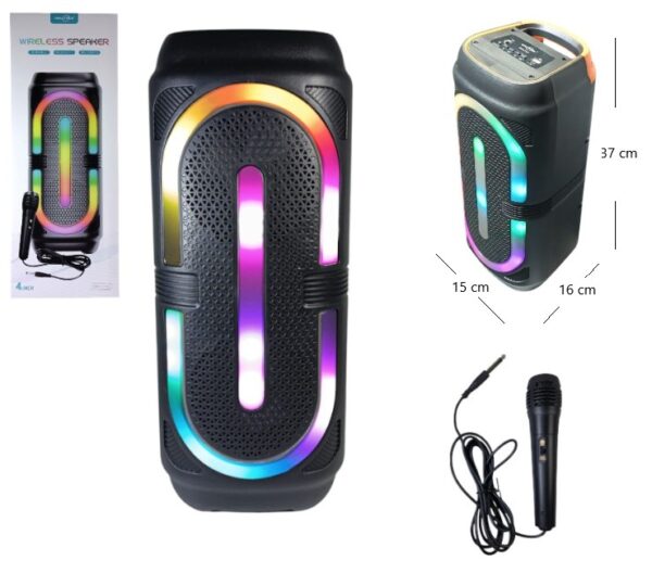 PARLANTE CON MICROFONO RGB