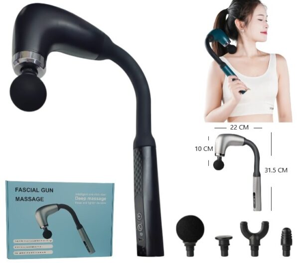 MASAJEADOR RECARGABLE CON MANGO DE EXTENSION