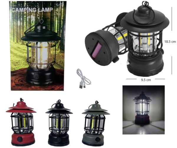 LAMPARA FAROL LED USB CAMPING L27