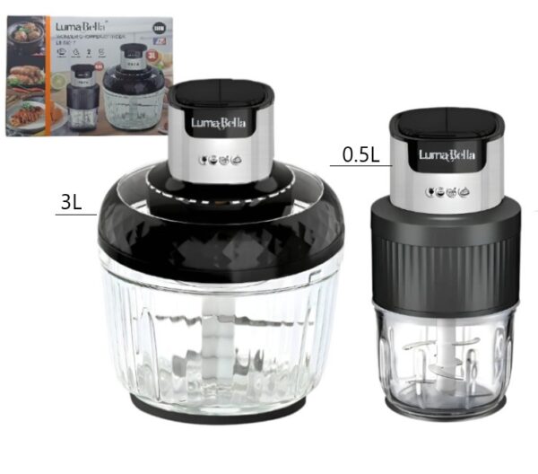 SET DE PROCESADOR DE VIDRIO 0.5L Y 3L 800W