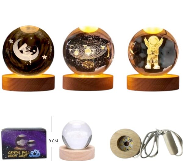 LED-83071 BOLA LED DE CRISTAL 8CM LED-83070-83072