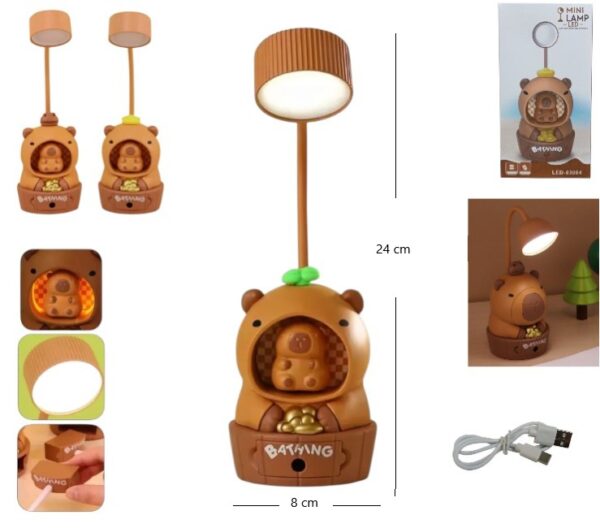 VELADOR CAPYBARA BAÑERA C/SACAPUNTAS XJD-73
