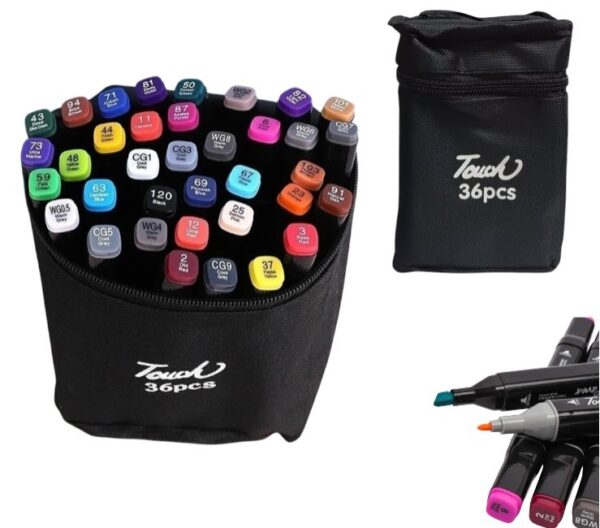 MARCADORES DOBLE PUNTA X36PCS