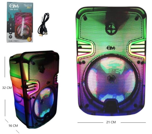 PARLANTE 6.5PLG LUCES RGB