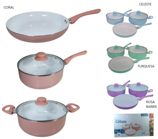 SET DE OLLAS GRANDE DE 3PCS