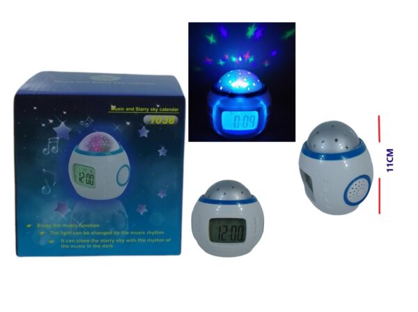 RELOJ DESPERTADOR C/LUZ MUSICA A PILA