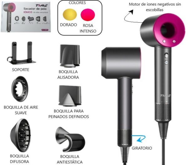 SECADOR DE PELO CON ACCSESORIOS 1600W