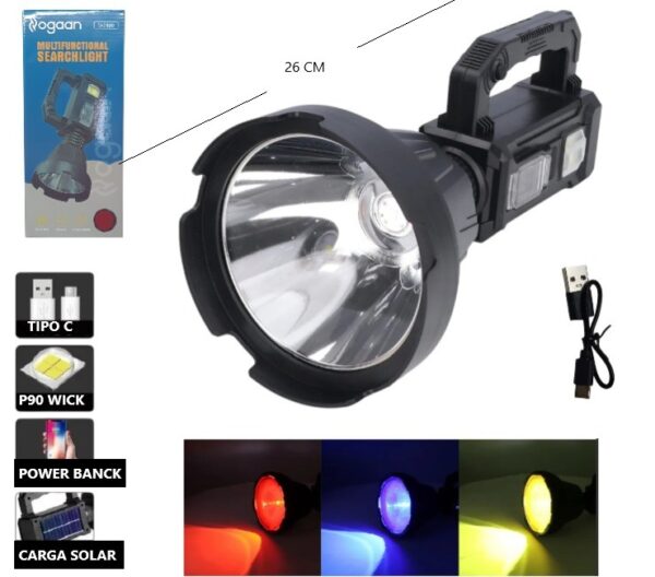 LINTERNA MULTIFUNCION BUSCA HUELLAS 4 LENTES